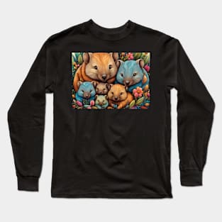 A cute Wombat family Long Sleeve T-Shirt